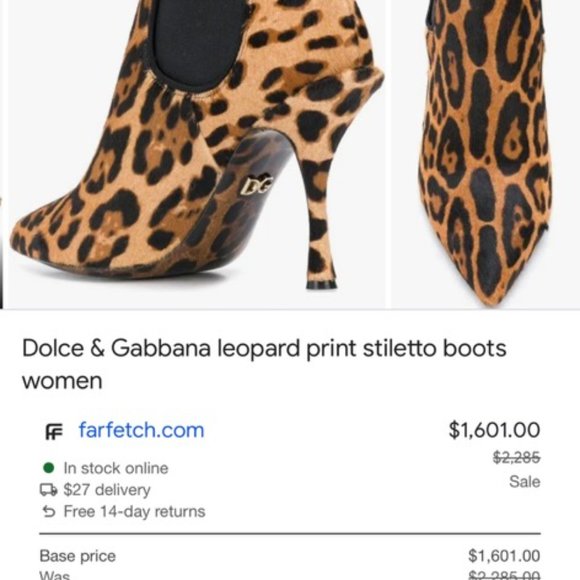 DOLCE & GABANA STILETTO BOOTS - Picture 3 of 3